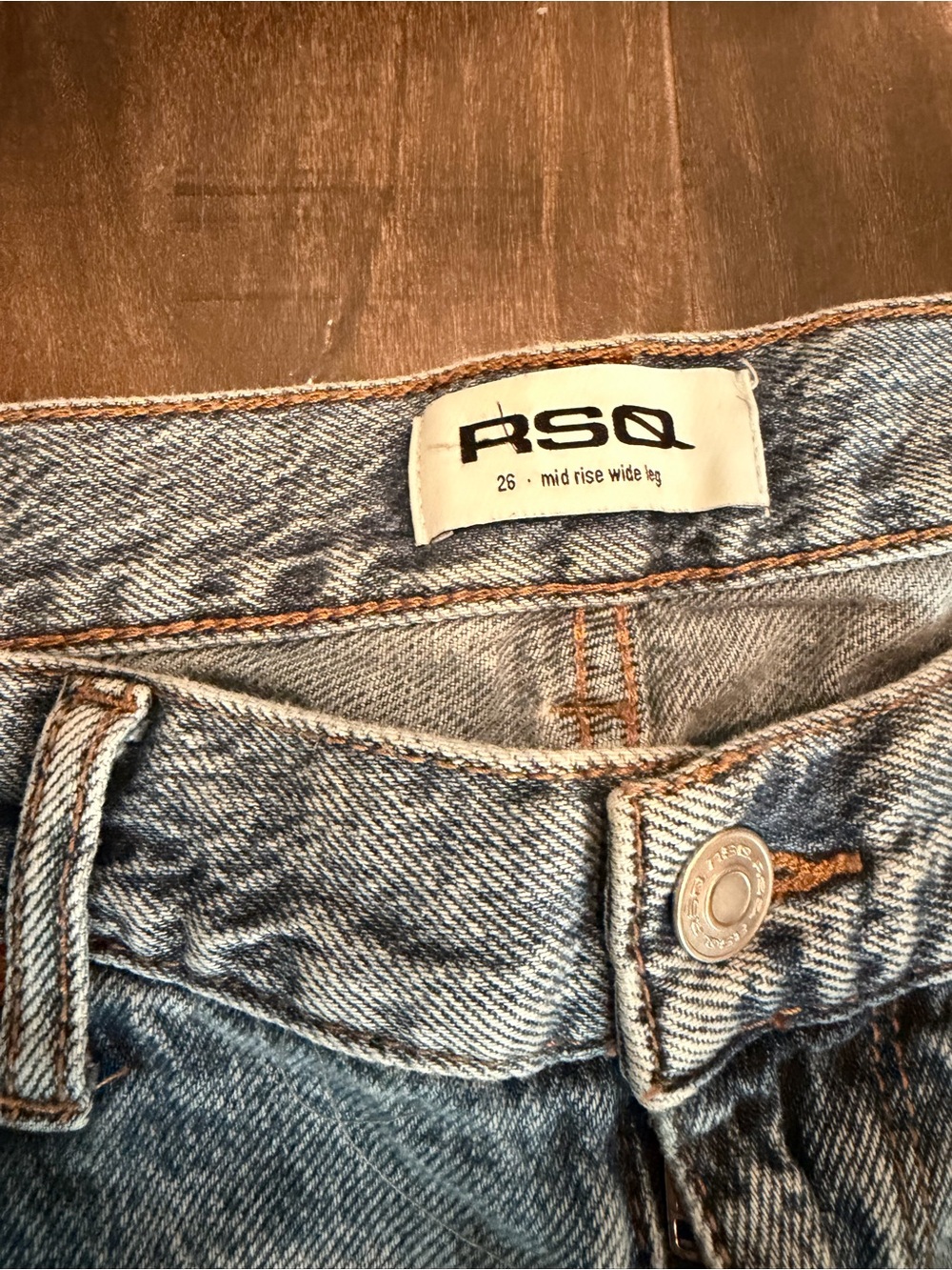 RSQ Light Wash Wide Leg Jeans - Picture 5 of 6